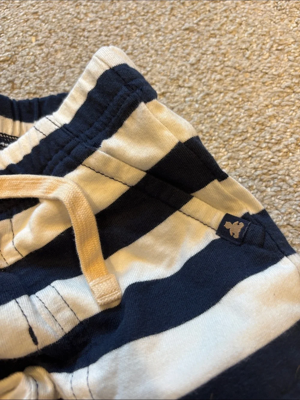 GAP Navy and White Striped Shorts